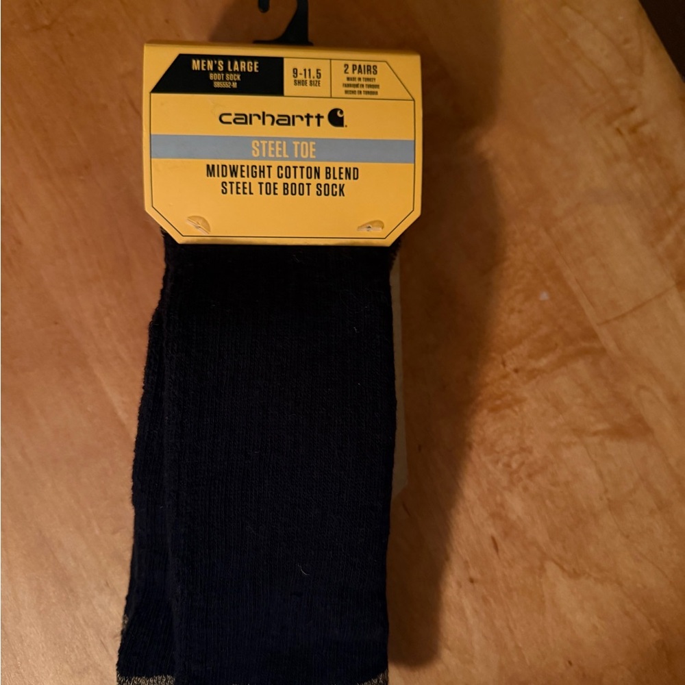 Carhartt Black Midweight Steel Toe Socks - Picture 2 of 6